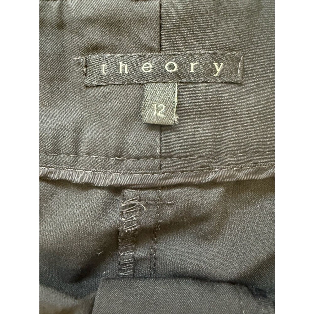 Theory Black Utility Cargo Mini Skirt EUC Size 12 - Picture 6 of 6